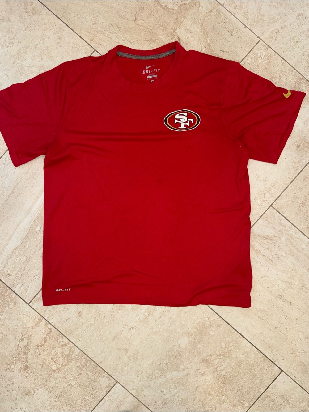 Nike NFL Red San Francisco 49ers Dri-FIT Short Sleeve Crew Tee